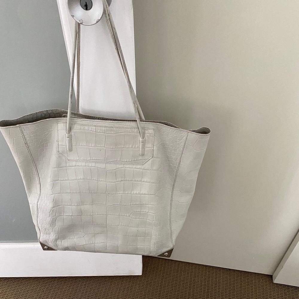 Alexander Wang White Croc Tote